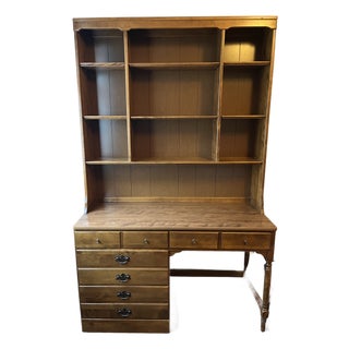 1980s Ethan Allen Desk W/ Hutch For Sale