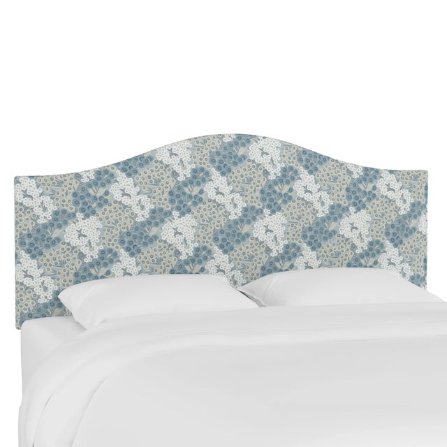 Kenmore Headboard in Blue Loiret, Twin For Sale In Chicago - Image 6 of 6
