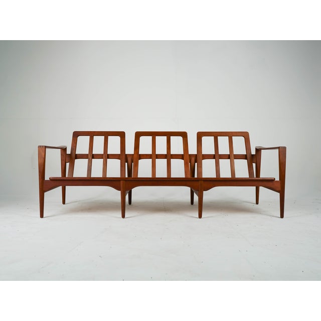 Vintage Three-Seater Sofa in Teak by Illum Wikkelsø, 1960s For Sale - Image 11 of 14