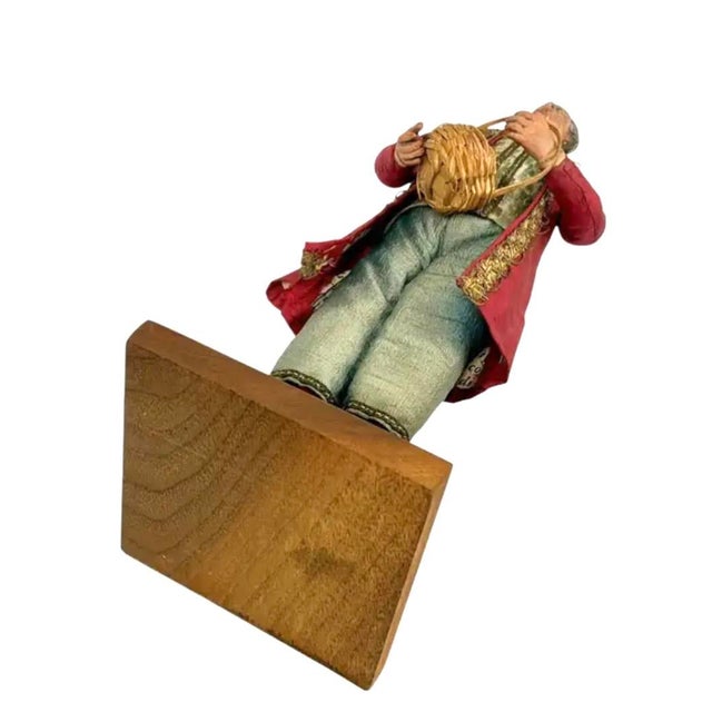 18th Century Neapolitan Crèche Figure, Terracotta & Wood Elderly Man For Sale - Image 10 of 10