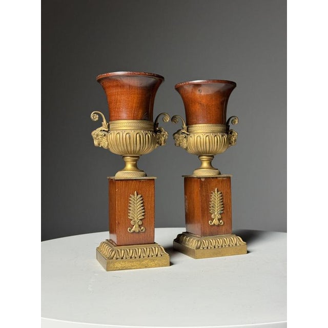 Mahogany Vases, 19th Century, Set of 2 For Sale - Image 18 of 18