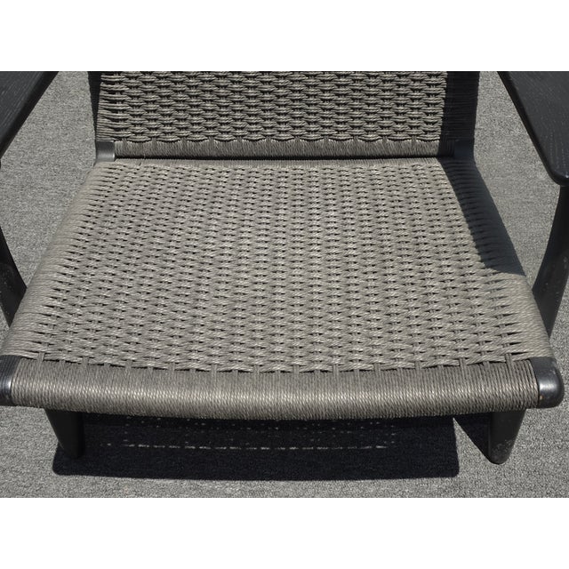 Black & Gray Woven Lounge Chair by Carl Hansen & Son Ch25 Modern For Sale - Image 9 of 15