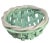 Late 20th Century Italian Majolica Glazed Ceramic Open Weave Teal & White Decorative Basket For Sale - Image 6 of 6