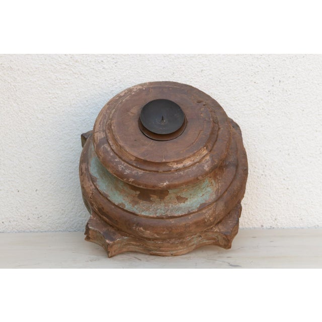 Early 1800's Large Teak Column Base For Sale - Image 9 of 10