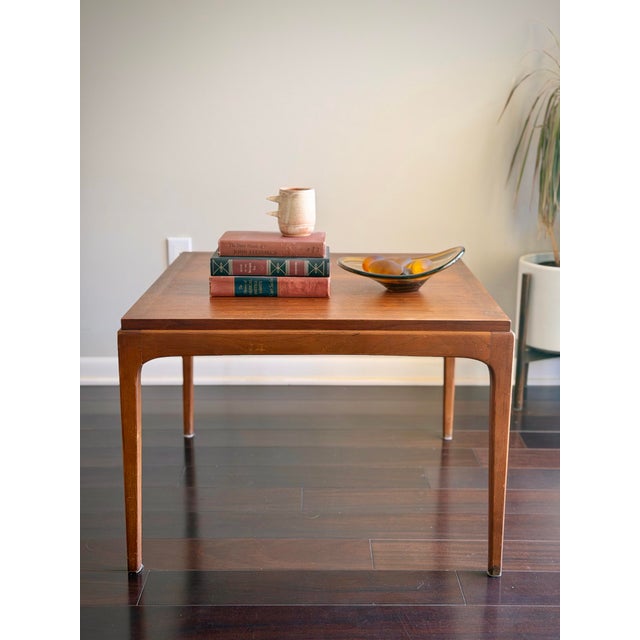 Vintage 1960s Lane Furniture Rhythm Walnut Occasional Table 997-06 — MCM Square Side End Table For Sale - Image 12 of 12