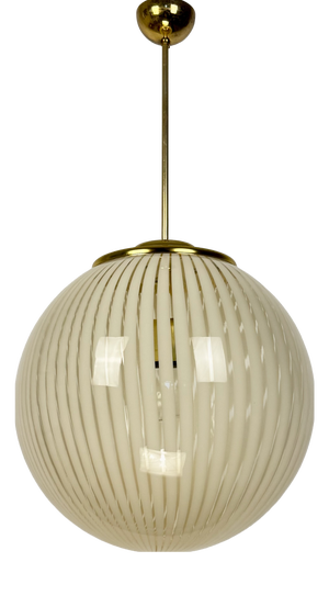 Murano Tessuto Globe Pendant Lamp by Venini, 1980s