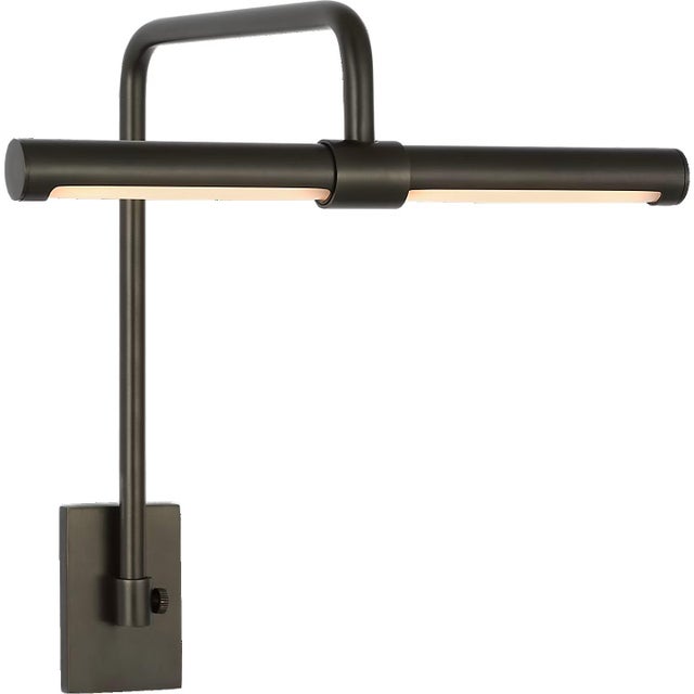 Thomas O'Brien for Visual Comfort Signature Kidd 9" Frame Mount Picture Light in Bronze For Sale