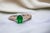 Contemporary The 42nd Avenue: Emerald and Diamond Ring in White Gold For Sale - Image 3 of 11