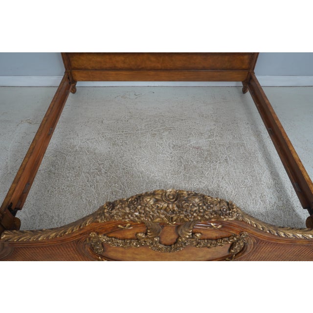 Brown Maitland Smith King Size French Style Cane Bed For Sale - Image 8 of 18