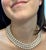 Introducing the 8mm Akoya Japan Pearl Triple Strand choker Necklace, complete with a 18 Karat white Gold clasp with...
