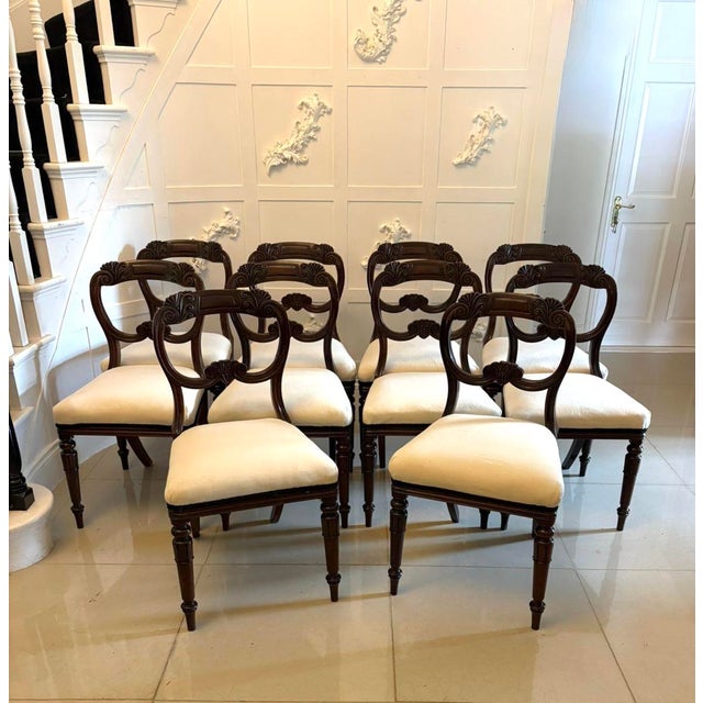 English Regency Carved Mahogany Dining Chairs, 1830s, Set of 10 For Sale - Image 15 of 15