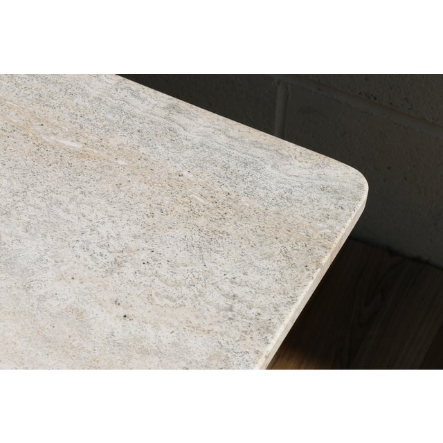 1970s Italian Travertine Triangular Two-Piece Coffee Table For Sale - Image 17 of 18