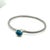 1990s David Yurman London Blue Topaz Cuff Bracelet Size M Silver 3 mm Estate For Sale - Image 4 of 5