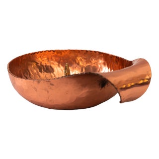 Vintage Art Deco Copper Candleholder, 1920s For Sale