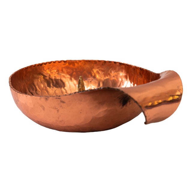 Vintage Art Deco Copper Candleholder, 1920s For Sale