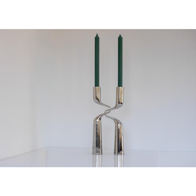 Vintage Sculptural Candleholders by Mikaela Dörfel, 2000s, Set of 2 For Sale - Image 15 of 17