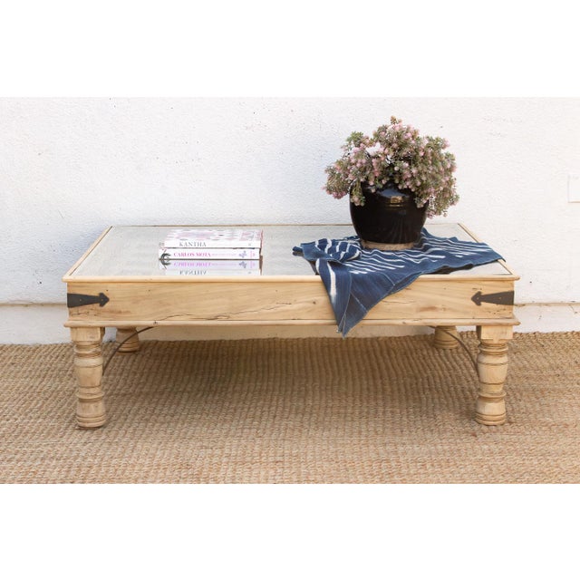Antique Carved Lotus Ceiling Panel Coffee Table For Sale - Image 18 of 18