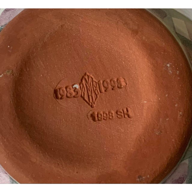 Modern 1990s Mackenzie Childs Sugar Bowl and Creamer For Sale - Image 3 of 7