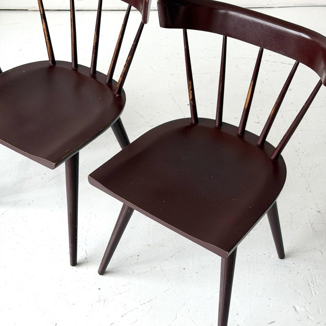Mid-Century Modern 1950s Spindle Back Planner Group Dining Chairs Attributed to Paul McCobb for Winchendon For Sale - Image 3 of 10