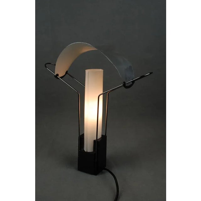 Metal Italian Palio Table Lamp by Perry A. King & Santiago Miranda for Arteluce, 1980s For Sale - Image 7 of 11
