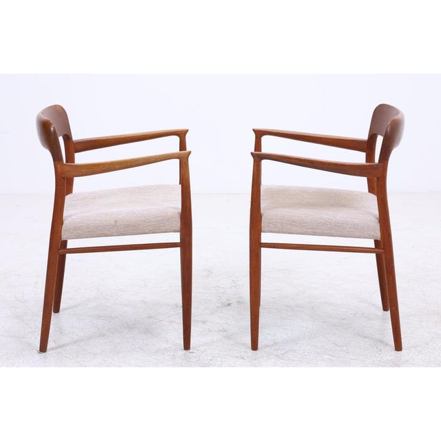No 56 Armchairs in Teak by Niels Otto Møller, Set of 2 For Sale - Image 3 of 18