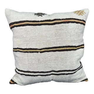 Turkish Hemp Pillow Cushion Natural Beige Brown Pillow Cushion Cover 24x24 For Sale