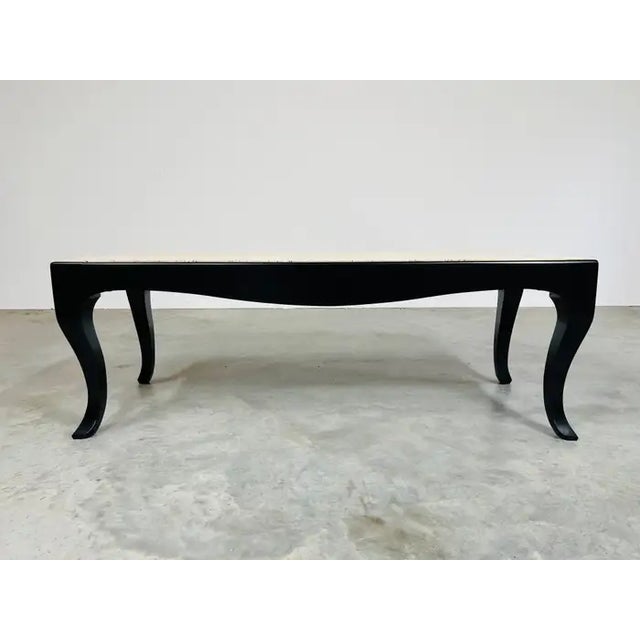 Harvey Probber Harvey Probber Style Black Lacquer & Terrazzo Marble Coffee-Cocktail Table 1960s For Sale - Image 4 of 9