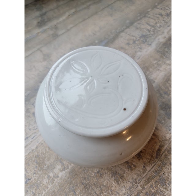 Handmade Japanese White Porcelain Lotus Flower Lidded Container From Rw Guild by Tomoko Sakai For Sale - Image 9 of 15