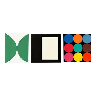 Set of Three Linogravures From the Line Form Color For Sale