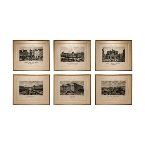 Paris Views: Palais Royal, Bourse, 1855, Engravings, Set of 6 For Sale - Image 11 of 11