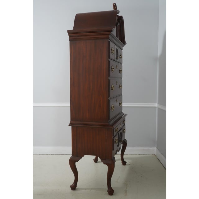 1980s Henkel Harris 3-Piece Cherry Philadelphia Highboy Chest For Sale - Image 5 of 18