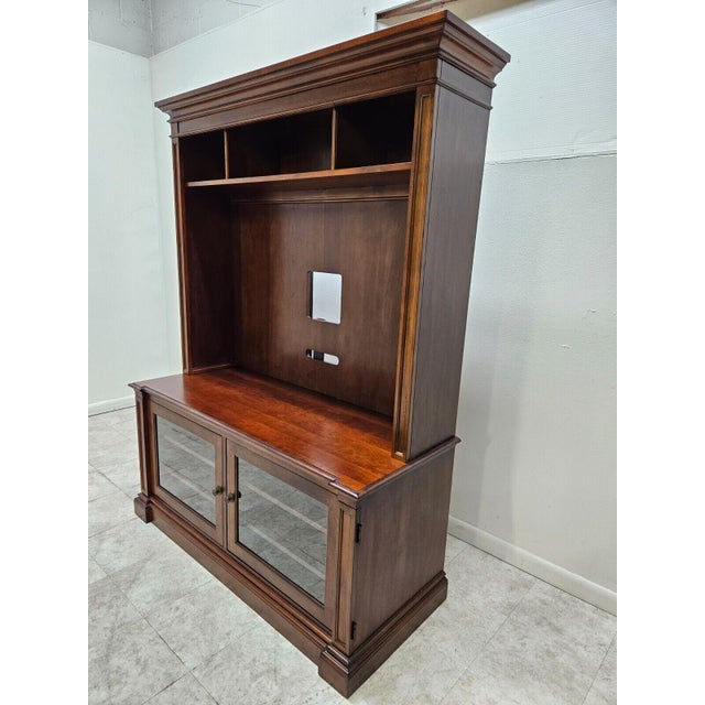 1990s Ethan Allen Cambridge Media Flat Screen Unit Chairish