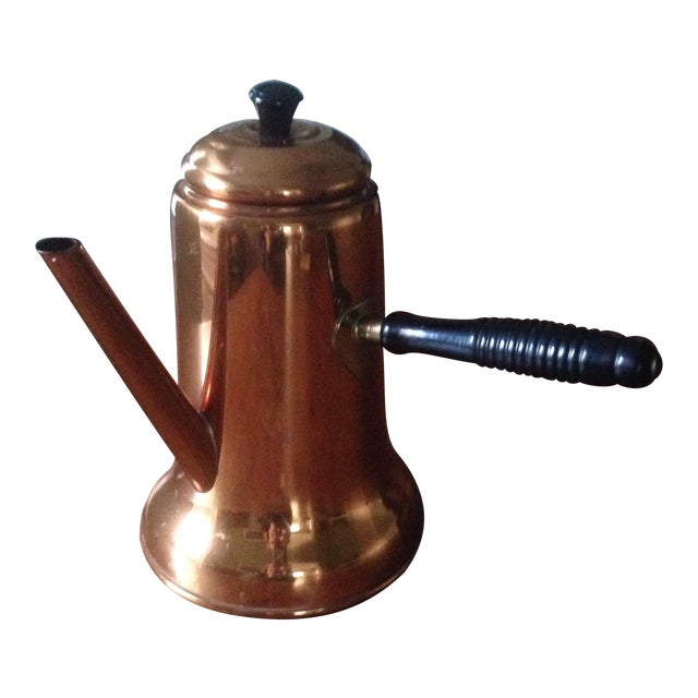Vintage Side Handle Copper Coffee Pot Chairish