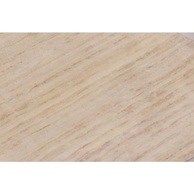 2010s Rug & Kilim’s Modern Textural Rug in Soft Ivory and Cream Striae For Sale - Image 5 of 8