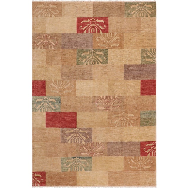Contemporary Gabbeh Beige/Tan Wool Rug - 9'0'' X 11'6'' For Sale - Image 10 of 10