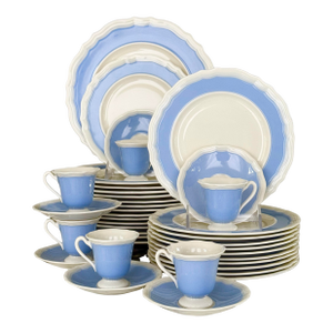 Antique Art Deco Lenox Periwinkle Blue High Fired Porcelain Dish Lot - 39 Pieces