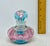 Vintage Joe St. Clair Controlled Bubble Ice Pink Blue Trumpet Flowers 4 1/4” Perfume Bottle Paperweight For Sale - Image 10 of 12