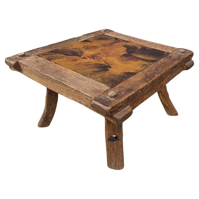 Vintage Brutalist Copper Plated Coffee Table, 1970s For Sale - Image 10 of 10