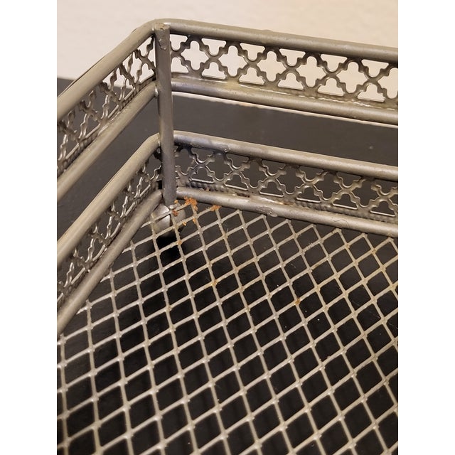 Vintage Art Deco Footed Filigree Serving Tray For Sale In San Francisco - Image 6 of 10