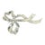 1990s Tiffany & Co Estate Ribbon Brooch Pin Sterling Silver For Sale