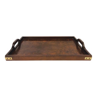 Vintage William Wayne & Co. New York City Wood Tray For Sale