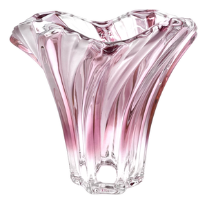 Cranberry Clear Glass Vase by Josef Hospodka, 1960s