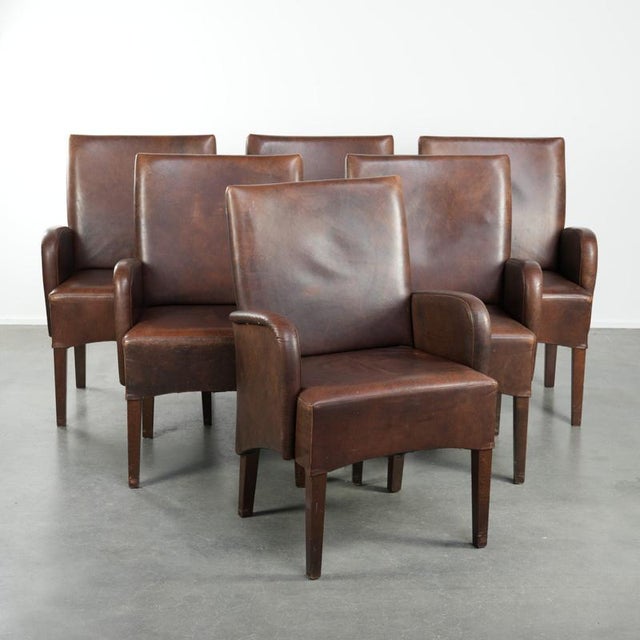 Dining Armchairs in Cow Leather, Set of 6 For Sale - Image 15 of 15