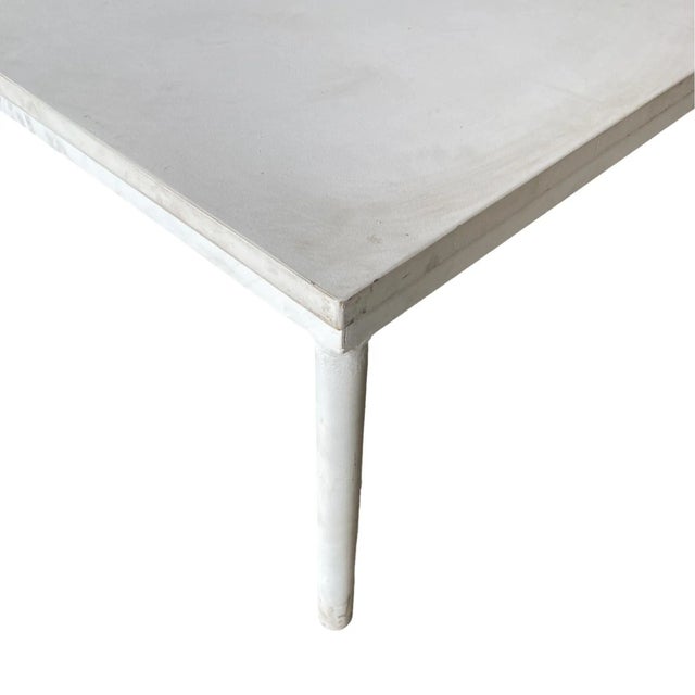 1970s Modernist White Steel Coffee Table For Sale In Los Angeles - Image 6 of 7