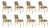 Arches II Dining Chairs in Oak and Bouclé from Insidherland, Set of 8 For Sale