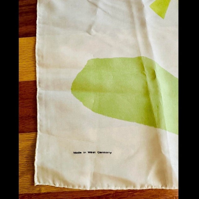 Textile Vintage 1960s Knoll Silky Acetate Fabric Textile Wolf Bauer Collage Scarf Banner For Sale - Image 7 of 7