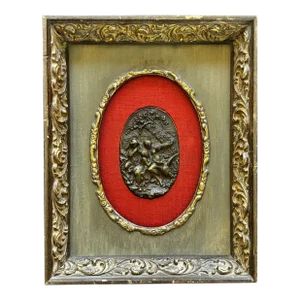 Napoleon Emperor Co. Framed Leda & the Swan Nude Relief on Brass Buckle