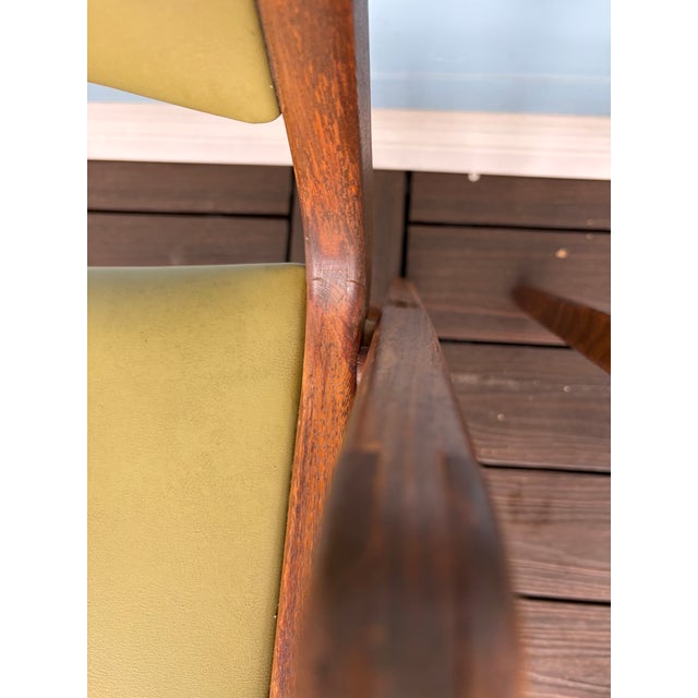 1960s A Pair of Vintage Mid-Century Modern Walnut-Tone Wood Occasional Chair For Sale - Image 5 of 9