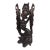 Large 14.75" Mid-Century Balinese Two-Tone Macassar Ebony Celestial Dancer Masterwork For Sale