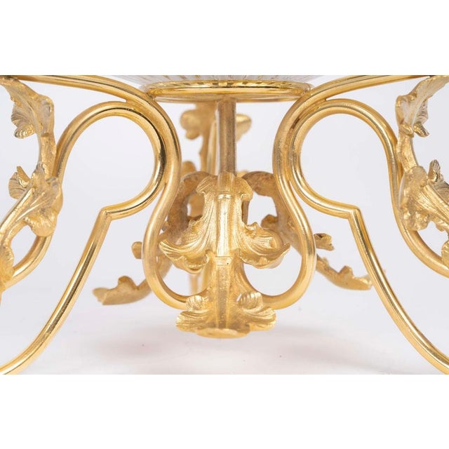 Metal Napoleon III Centrepiece in Crystal and Gilded Bronze from Maison Baccarat For Sale - Image 7 of 10